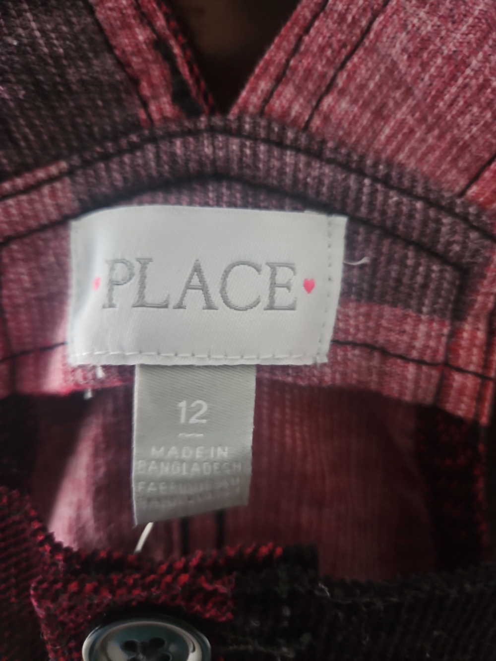The Children's Place Red and Black Plaid Button-Front Pinafore Dress - Picture 6 of 8